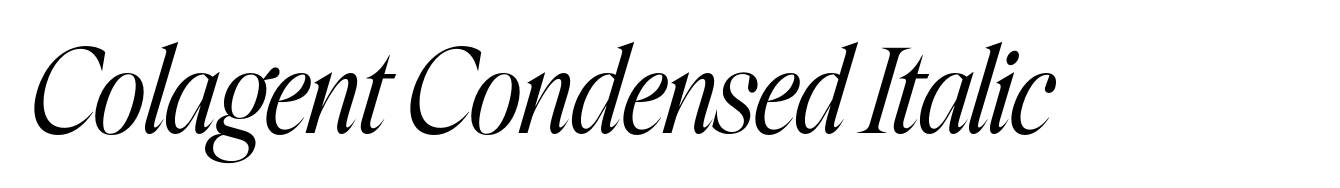 Colagent Condensed Italic